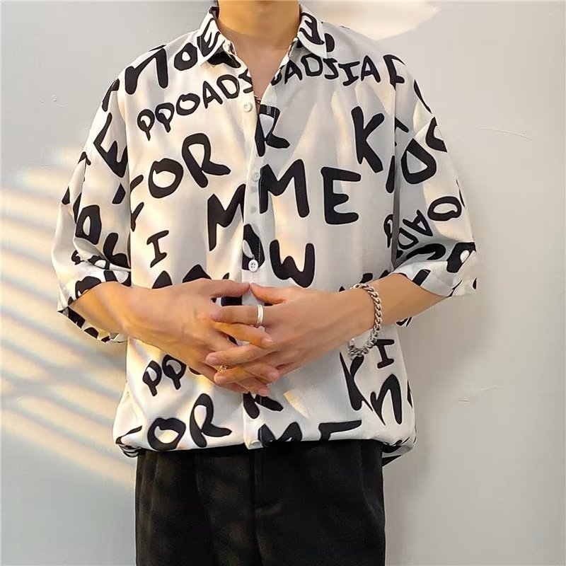 Hong Kong estilo Retro Vintage floral camisa manga corta Estilo Hawaiano tailandés diseño Ruan guapo camisa suelta para hombres y mujeres