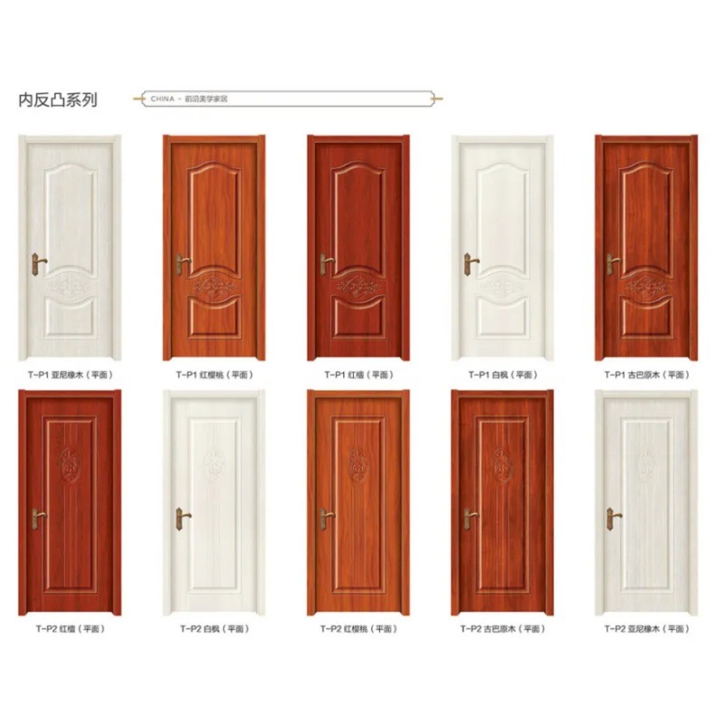 Puerta de cristal de carbono puerta de dormitorio conjunto de puertas interiores ecológicas simple puerta libre de pintura puerta mayorista puerta doméstica puerta de madera maciza