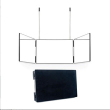 跨境可伸缩调节悬挂式LED化妆折叠三面镜子三折镜后视Threemirror