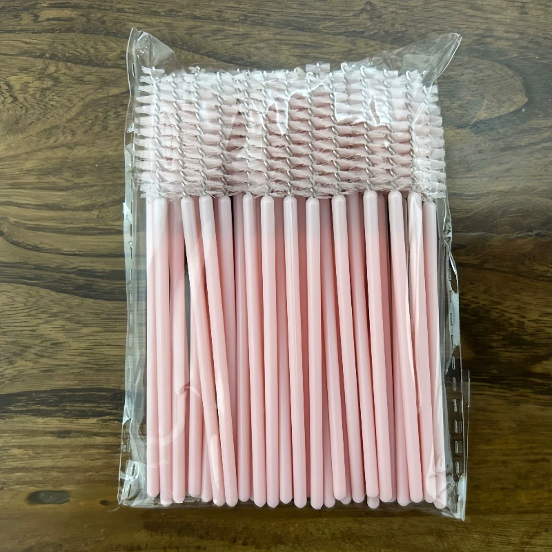 Eyelash Spoolie Brushes, Disposable Lash Brushes, Assorted Colors, Pack (50 pcs)