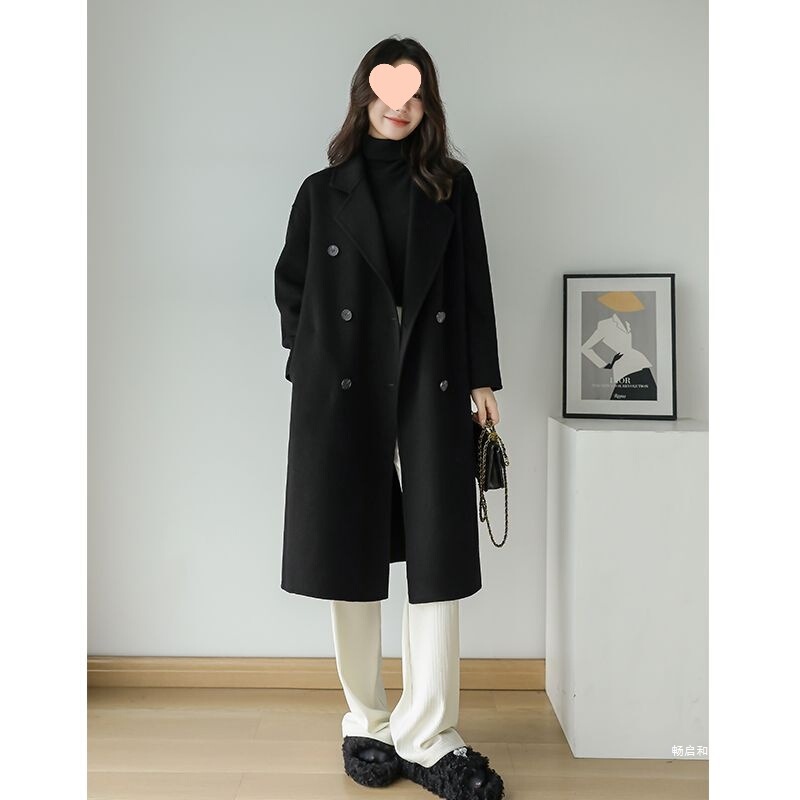 Maillard Double-Sided Velvet Outwear Women's Mid-Length 2025 Autumn and Winter Loose High-End Small Woolen Outwear