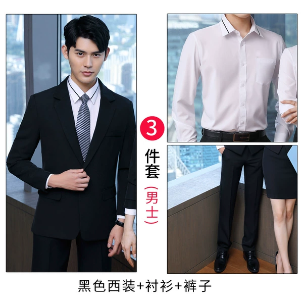 Classic suit jacket, shirt, trousers
