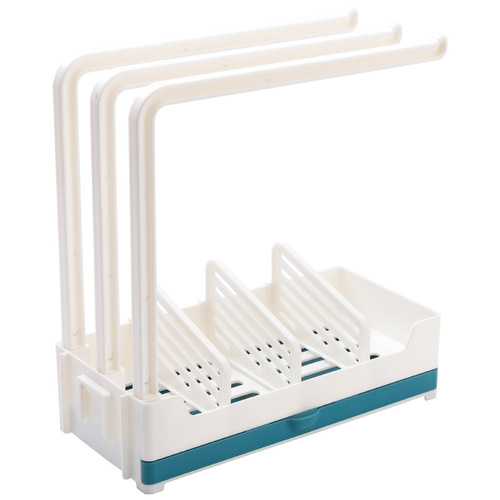 Kitchen punch-free storage rack desktop wall-mounted dual-purpose drain rag rack household countertop sink storage sponge rack