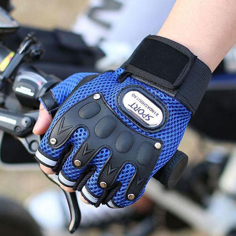 Deportes al aire libre medio dedo guantes de primavera y verano hombres y mujeres de malla de dedo abierto transpirable deportes tácticos fitness guantes de equitación image 4