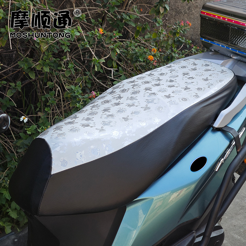 Electric Vehicle Cushion Cover Sunscreen Waterproof Seat Cover Summer Heat Insulation Protection Scooter Original Seat Motorcycle Rain Cover