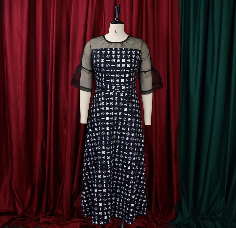 Sheer Mesh Panel Dress Fashionable Sexy Elegant Perfect for Office and Casual Occasions Available for Wholesale