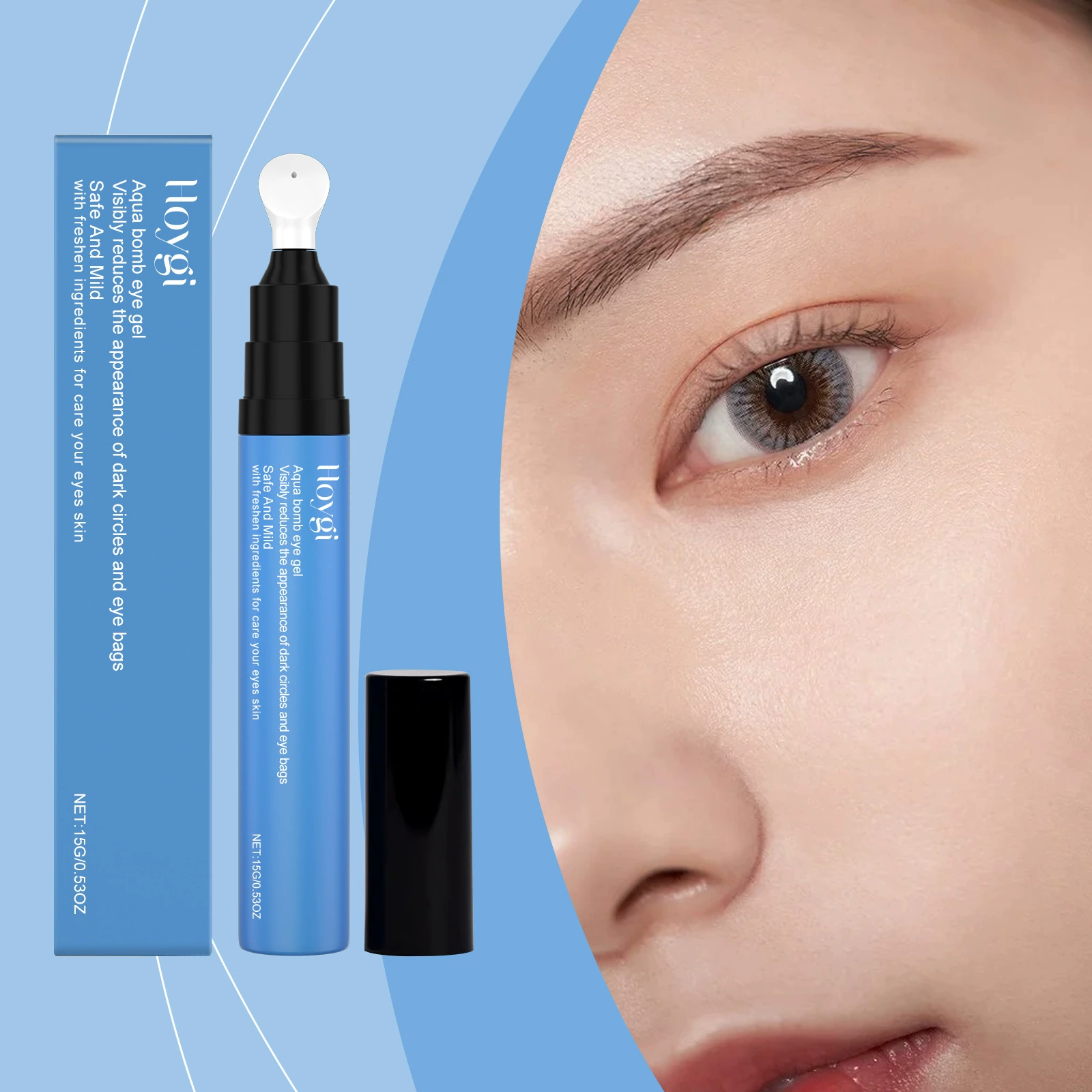 HOYGI Refreshing Eye Gel Освежающий, увлажняющий, нежный, мягкий и питательный гель для ухода за кожей вокруг глаз