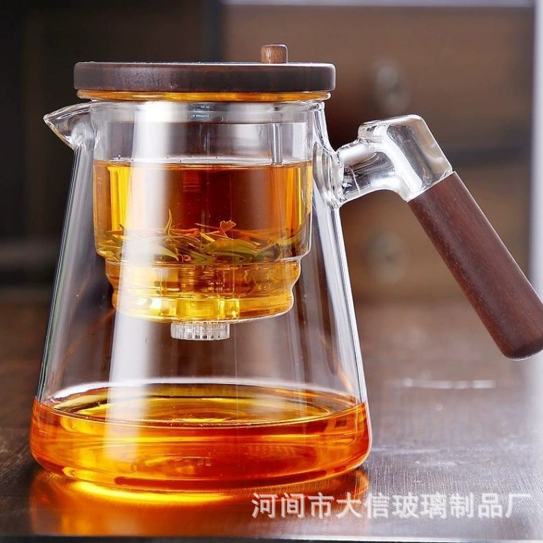 Teapot, glass liner, filter, tea cup