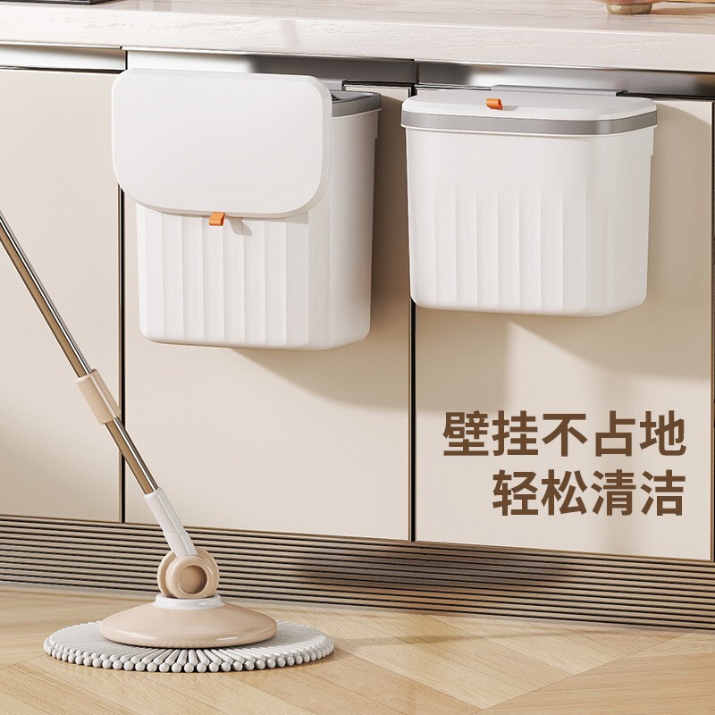 Kitchen, Bathroom, and Toilet Gap Storage Bin with Pressure Ring, Household Plastic Flip-Top Wall-Mounted Trash Can Kitchen, Bathroom, and Toilet Gap Storage Bin with Pressure Ring, Household Plastic Flip-Top Wall-Mounted Trash Can