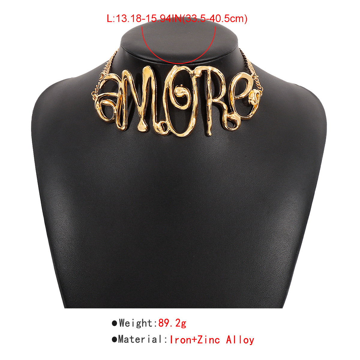 1 Piece Quantity Street Occasion Fashion Geometric Letter Alloy Choker Wholesale