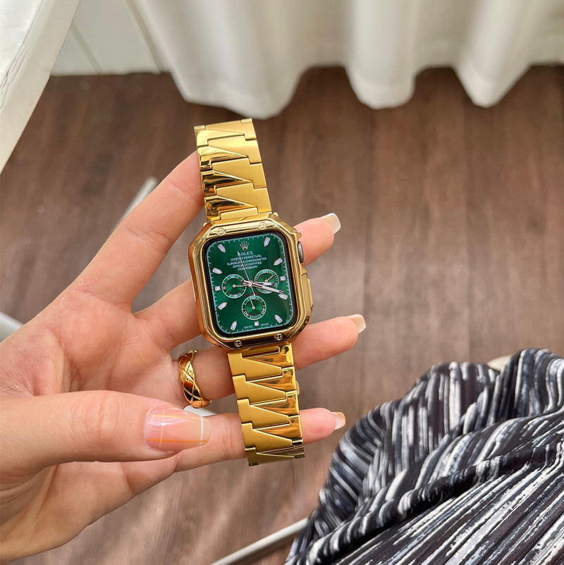 For Apple Watch iwatch7 new gear metal strap Z word stainless steel wristband SE for men and women