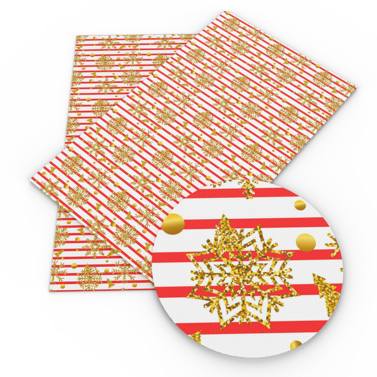 クリスマス雪花模様の薄いポリエステル綿や四面弾ニット生地のプリント生地手作りdiyシャツスカート服装生地