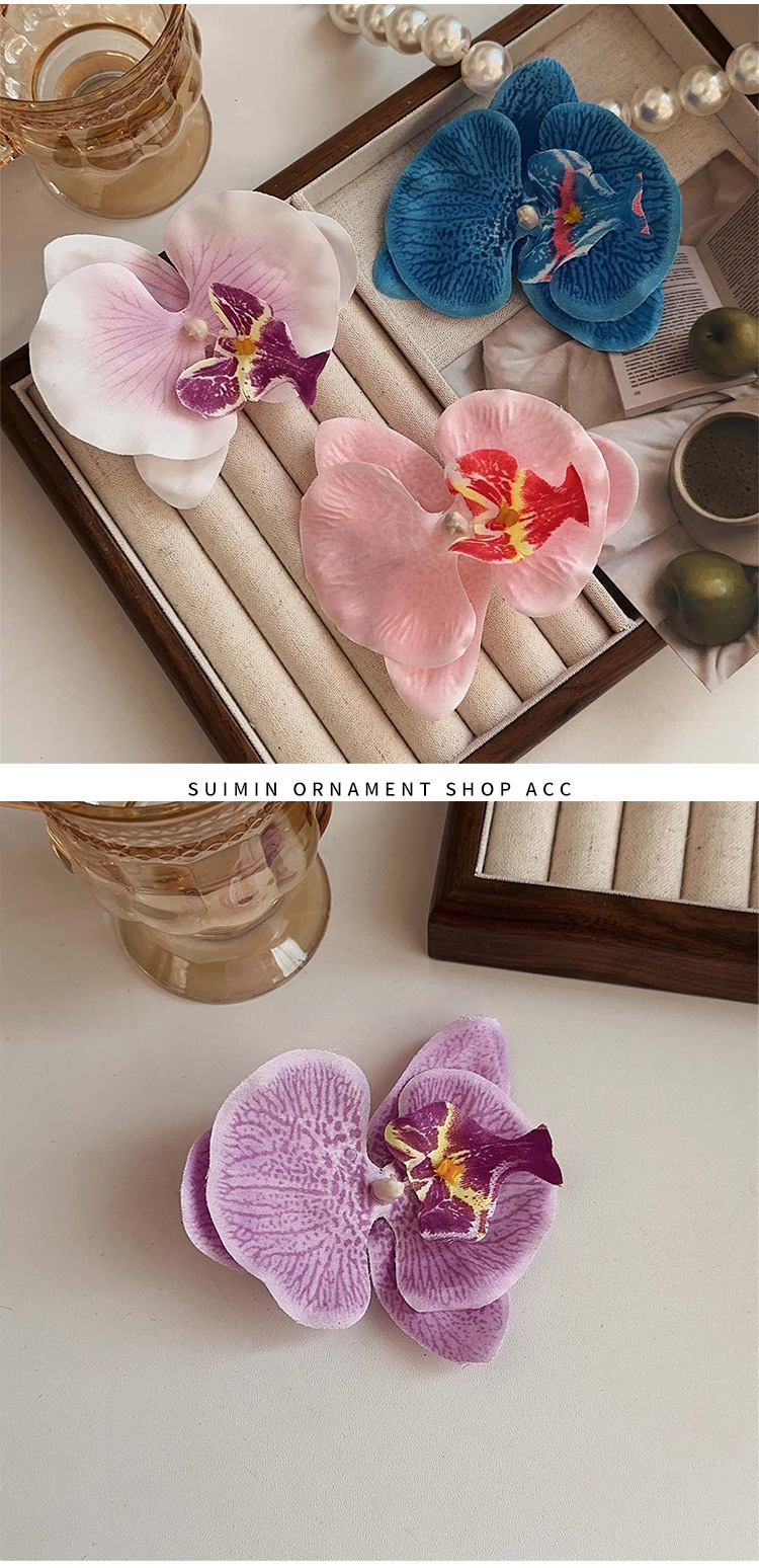 Women's IG Style Sweet Flower Alloy Cloth Hair Clip display picture 1