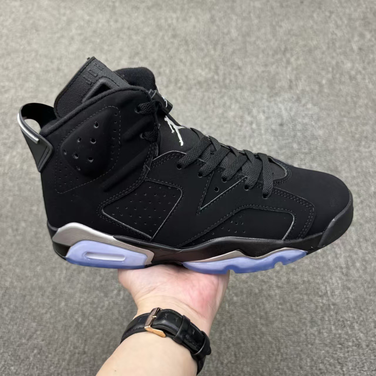 Zapatillas de Baloncesto de Caña Alta con Cámara de Aire AJ6, Cuero y Caucho, Amortiguación, para Deporte