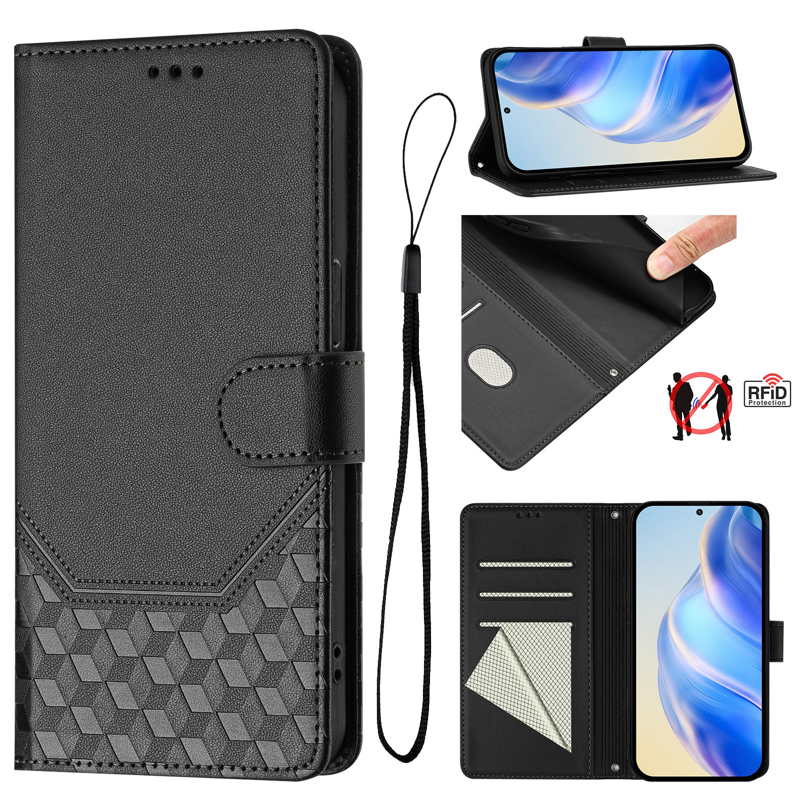 适用TCL 50 SE皮套 INFINIX Hot 50 5G蜂巢压纹插卡防盗刷保护套