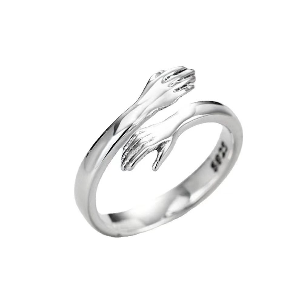 Einzigartiger Offener Partnerring Mit Umarmungs-design Für Damen_voghion.com