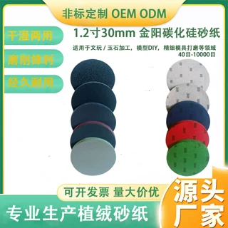 1.2寸30mm植绒砂纸水沙纸牙机小型打磨机打磨抛光60-10000目耐水