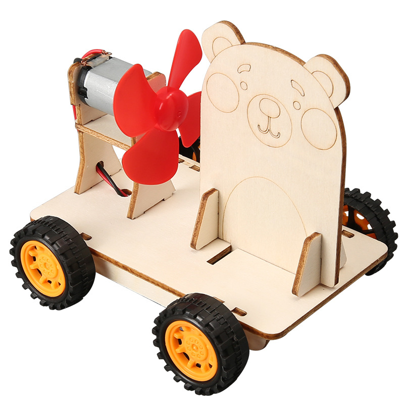 Fuerza de acción y fuerza de reacción carro cerebro DIY creativo experimento científico práctica tecnología pequeña producción