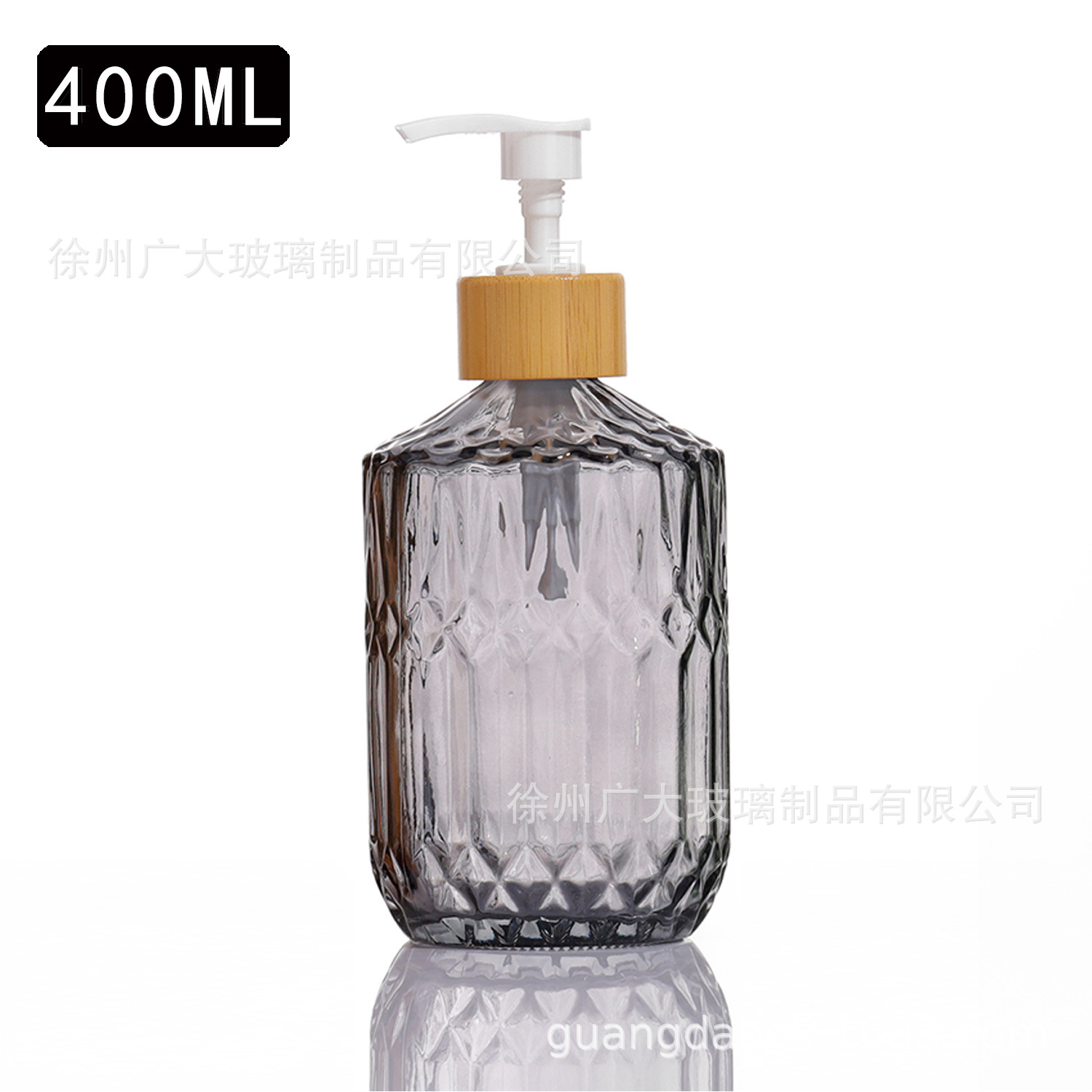 330ml; taladro gris medio + cabeza de bomba de bambú y madera
