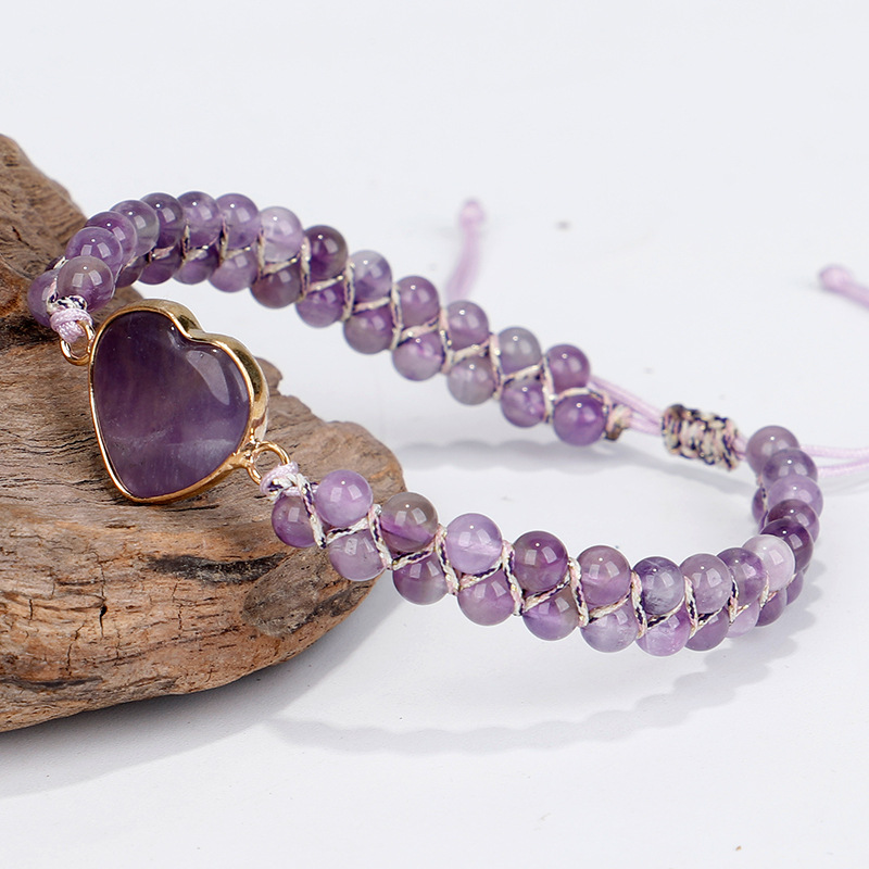 Fashion Heart Shape Stone Knitting Womenu0027S Bracelets