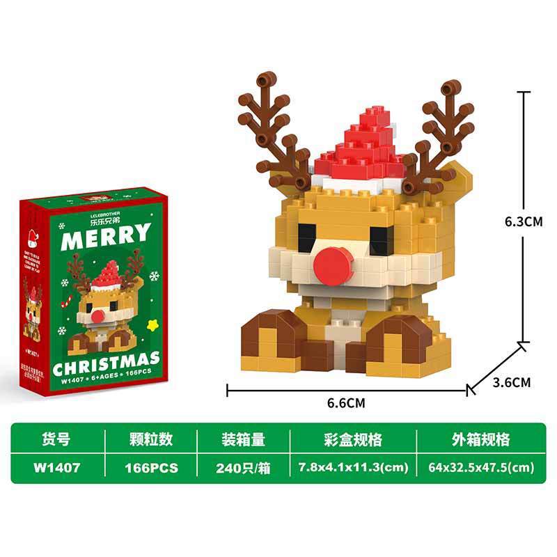 国境を越えた人気は積み木の小さな粒子と一緒に雪だるまを作ったクリスマスヘラジカのクリスマスプレゼント子供のおもちゃ卸売り|undefined