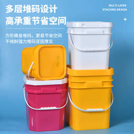 食品级20L方形塑料桶 广口密封润滑油包装桶 可加工印刷