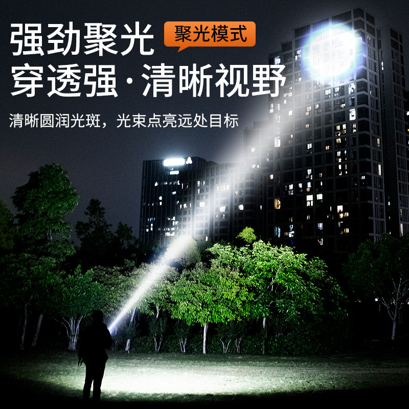 Shenhua F1 - G telescópico linterna de luz alta carga de aleación de aluminio super brillante mini linterna de emergencia portátil pequeña