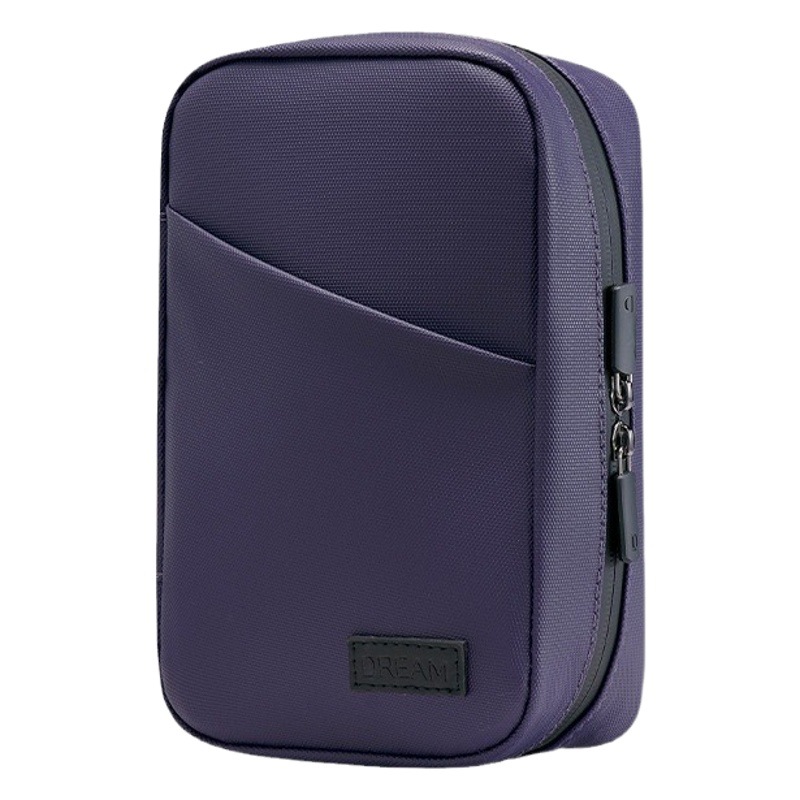 PU multi-funcional bolsa de almacenamiento de cable de datos grande portátil impermeable bolsa digital viaje cosméticos bolsa de almacenamiento