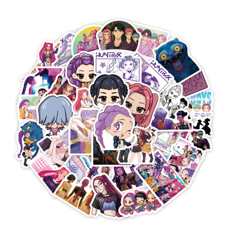 74枚入り 韓国系K-POP ハンターズガールズグループ 悪霊ボーイズグループ ステッカー ハンドブック 漫画キャラクター 二次元 クロスボーダー人気商品|undefined