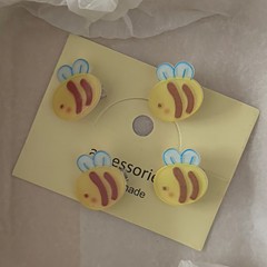 アクリルの黄色のハチのヘアピンの漫画の柔らかい萌えの小さいサイズの女の子のサイドのアヒルの口のクリップのヘアピンの卸売りのクリップ