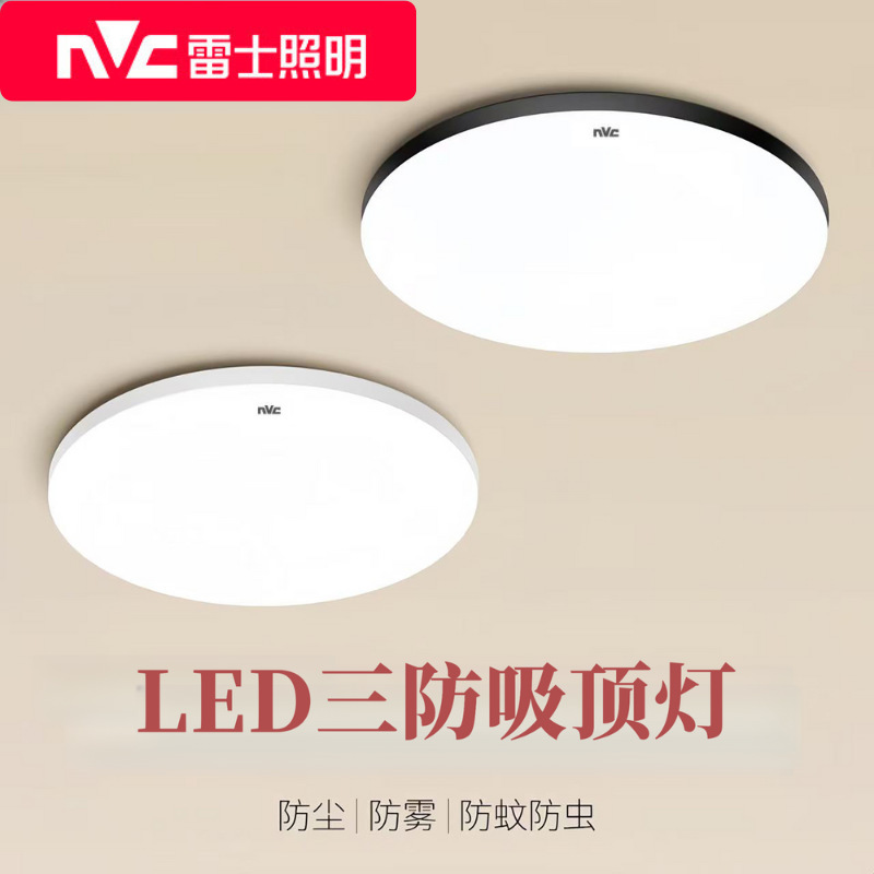Rayn∨C Lighting Three-Proof Indoor Eye-Protection Ceiling Light Round Shape for Bedroom, Bathroom, Balcony, Kitchen, and Hallway
