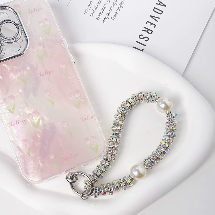 Fashionable beaded bracelet, universal mobile phone, phone case, keychain, light luxury style