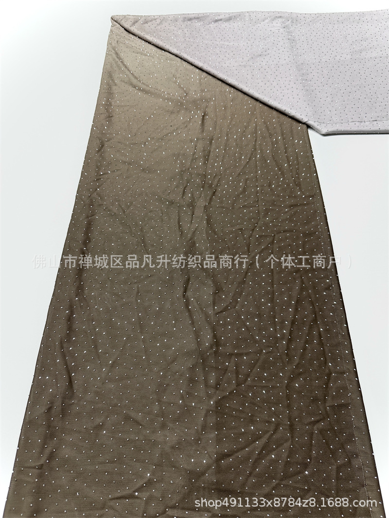 Vestido de cena de moda de fiesta de baile de camisa de vestido de tela gradiente caliente taladro de tela transpirable de alta elasticidad image 23