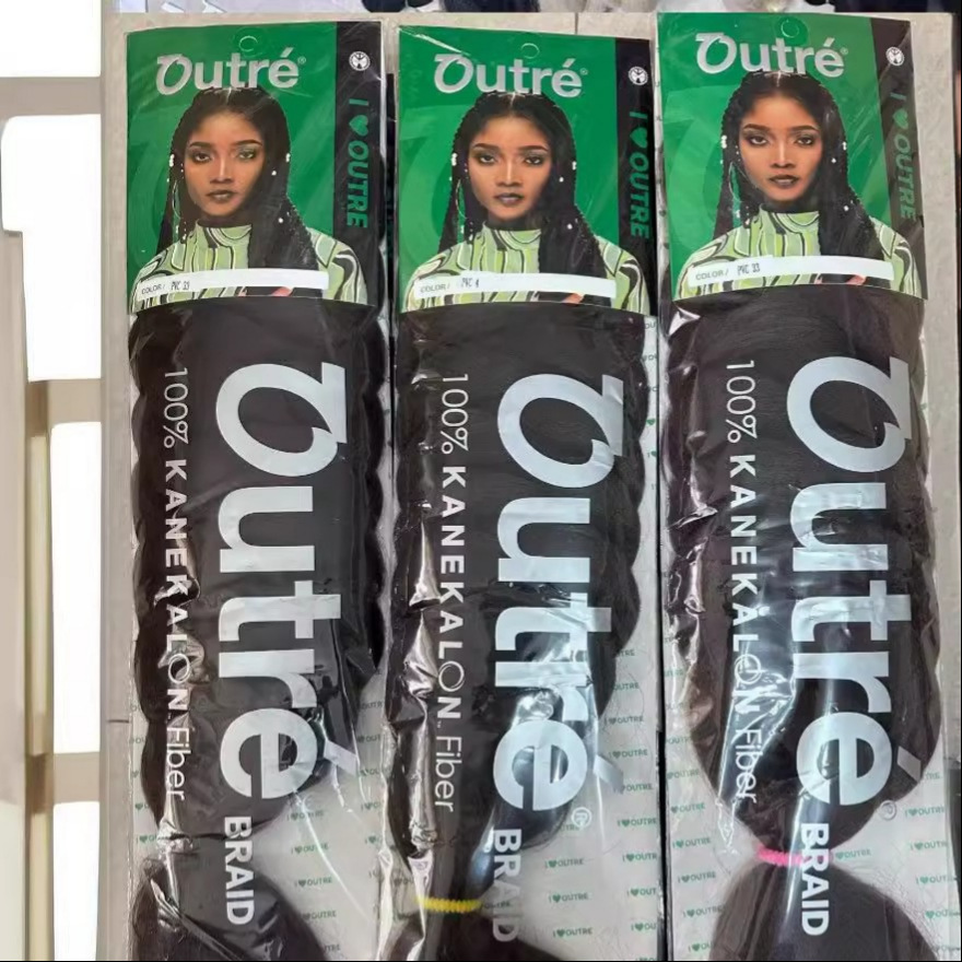 outre tinte fibra química trenza grande Jumbo trenza cabello 165g 82 pulgadas pelucas de trenza sucia africana