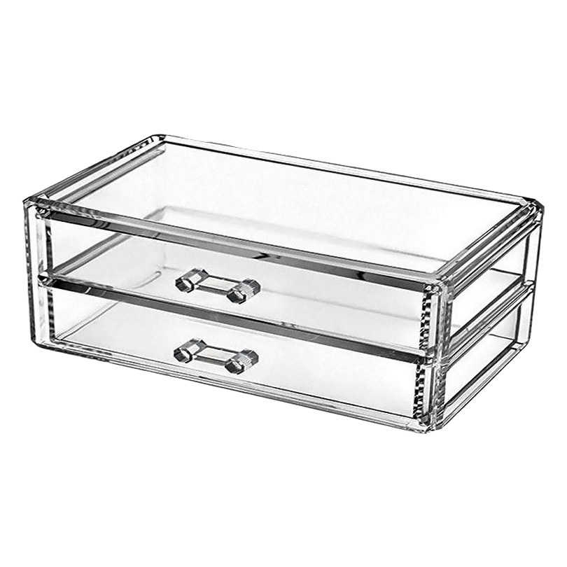 Organizador de Acrílico Transparente para Tocador, Cajonera para Productos de Cuidado de la Piel, Brochas de Maquillaje