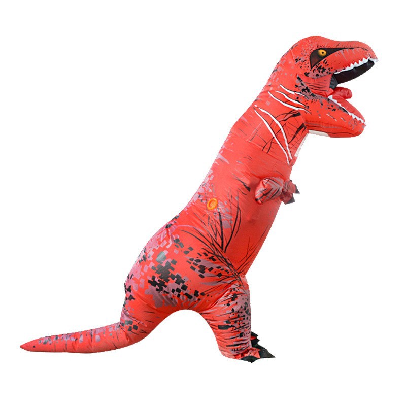 Amazon explosión impresa inflatable T-Rex disfraz Halloween multicolor T-Rex disfraz de fiesta disfraz de muñeca