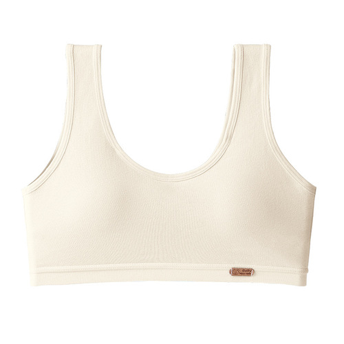 Girls junior high school student fixed cup pure cotton sports bra developmental middle school student girl style bra small vest pure cotton
