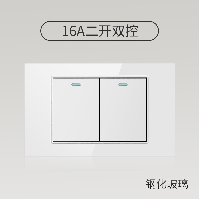 Taiwán 110V estándar americano USB blanco vidrio templado interruptor socket 118 Tipo de pared panel fábrica al por mayor