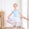 Children's summer dancing gym suit, clothing, with short sleeve