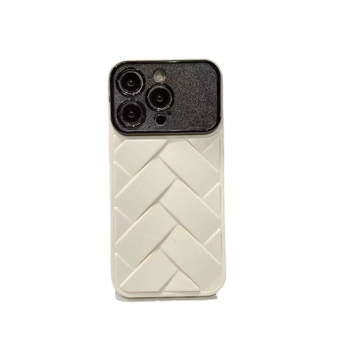 Zhao Lusi same style woven large windows suitable for iPhone 15 mobile phone case 14Pro Apple 11 protective case 13