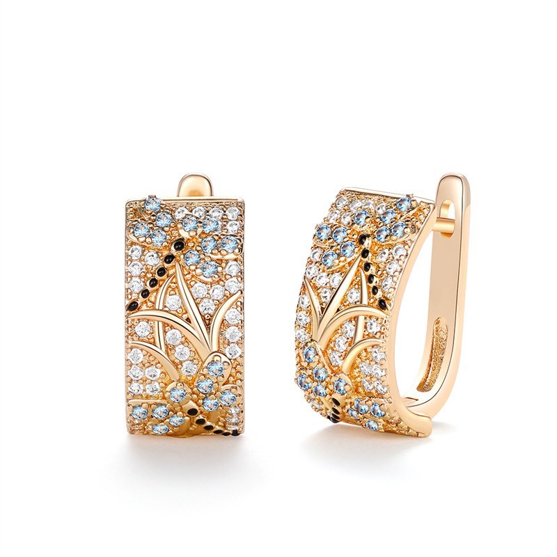 Argolas libélula com zircónia brincos de moda para mulher_voghion.com
