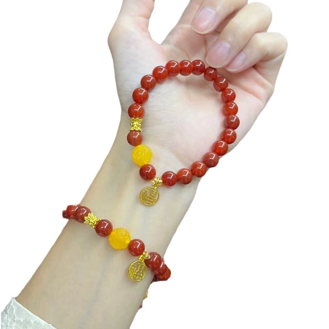 Organic red bracelet wax agate, pendant, wholesale