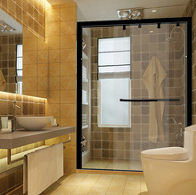 西安淋浴房整体卫生间玻璃门浴室干湿分离隔断简易一字型浴屏家用