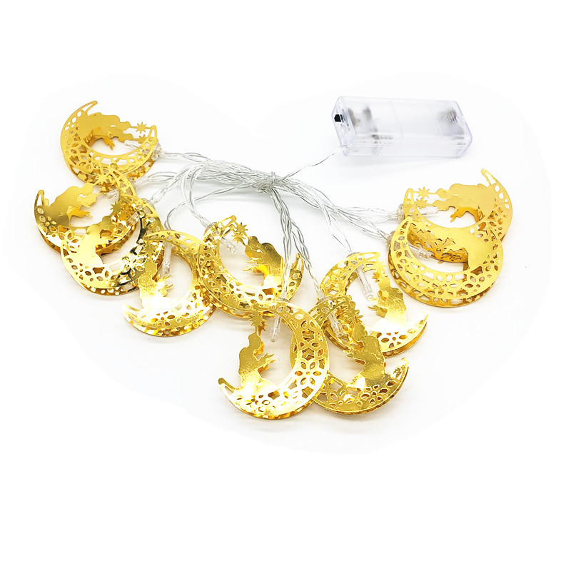 Nuevo LED de hierro forjado Luna Castillo gulbang Festival patio luz la secuencia decoración del partido Festival Amazon