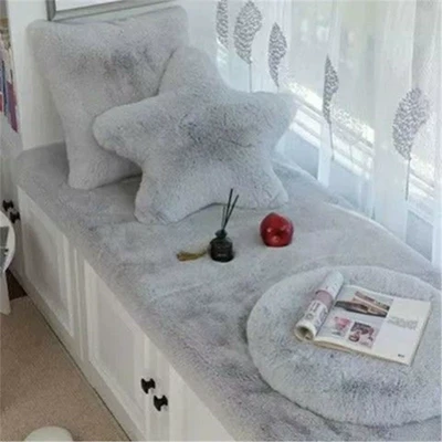 New Chinese-Style Large Red Chair Cushion, Faux Cashmere Door Mat, High-End Blue Carpet for Living Room Decoration and Grand Opening (Car Carpet) - light-gray-thickened-and-encrypted-50180