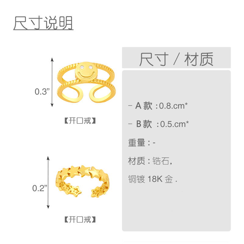 fashion pig nose hollow glossy plating open ring wholesale