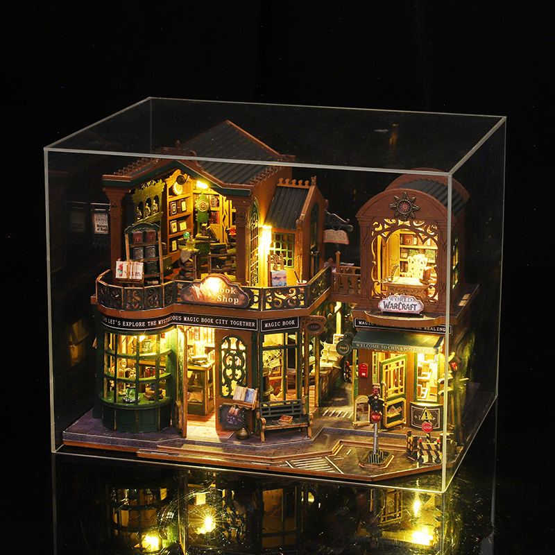 Twilight Book City new diy cabin ES017 hand assembled house miniature model toy ornaments gift