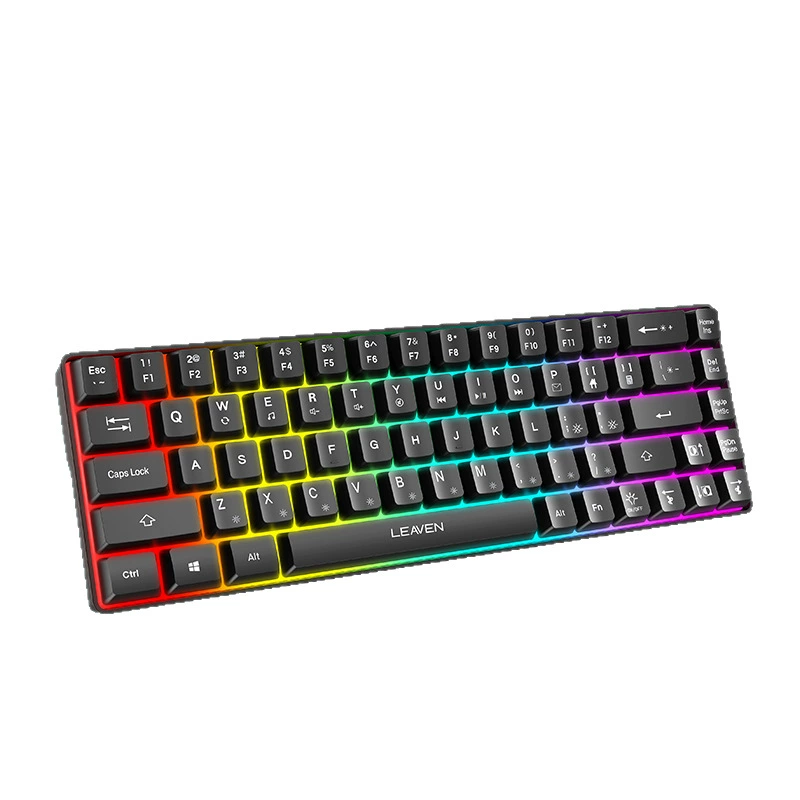Кейборд с блоками цвета, 68 клавиш, проводной, RGB, механическое ощущение, Type-C, ноутбук, игры, офис, дом