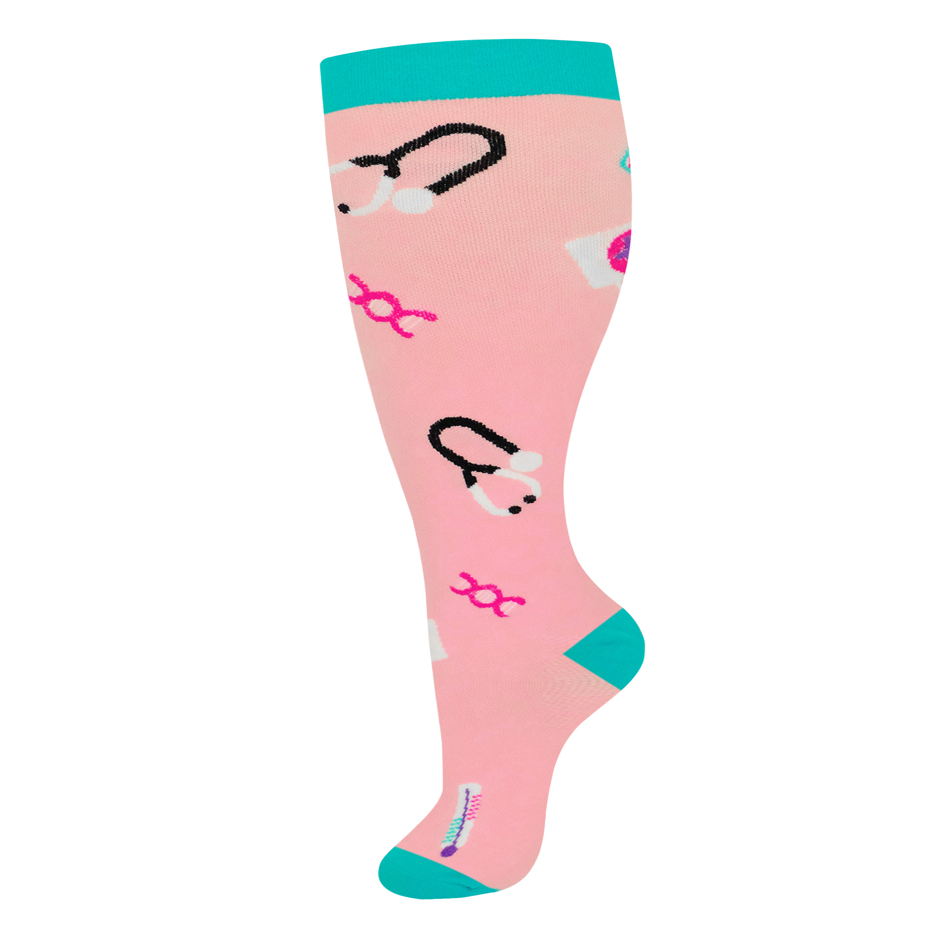 비료 청진기 인쇄 - 분홍색