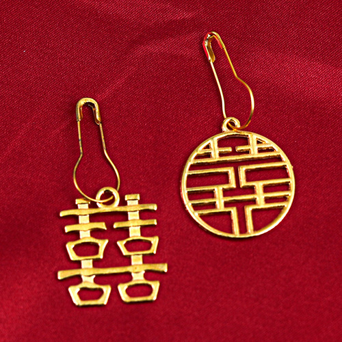 Wedding Pendant Factory Creative Wholesale Retro Alloy Double Happiness Wedding Candy Box DIY Accessories 